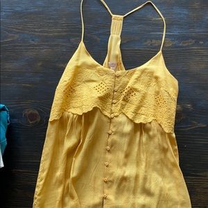 Mustard floral tank